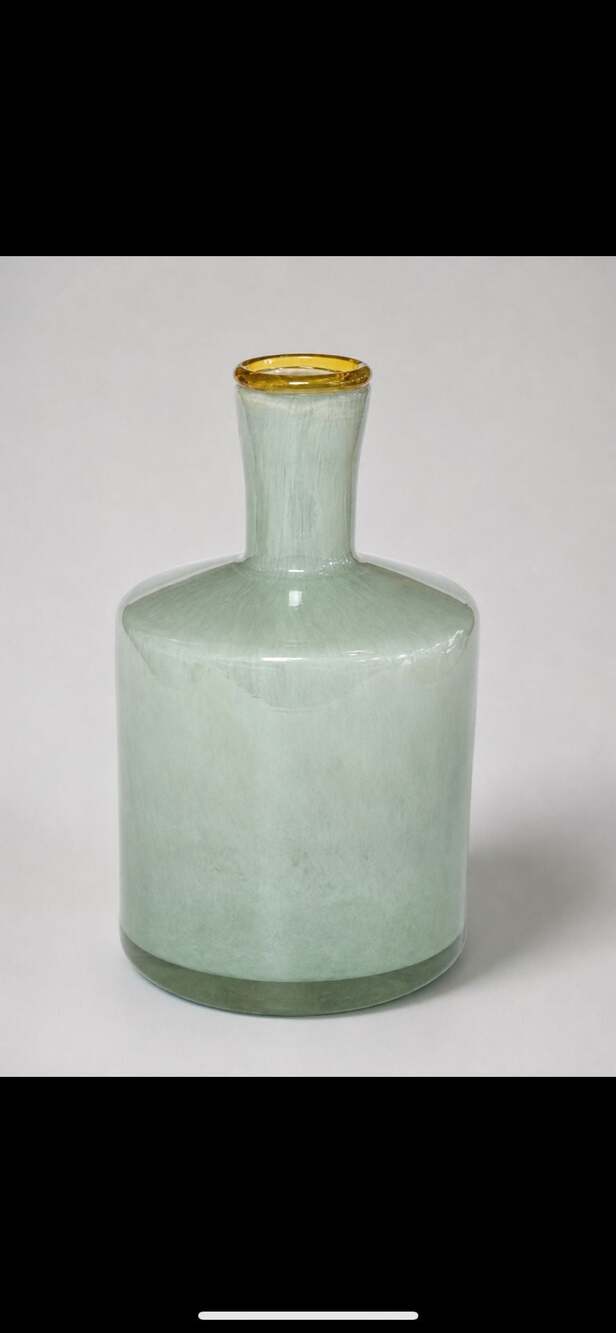 TC Home Harmony Glass Vase in Gray/Amber